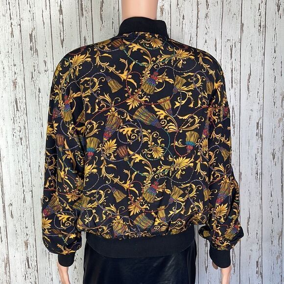 VINTAGE S.L.B by Sunny Leigh Silk Bomber Jacket - Picture 4 of 5